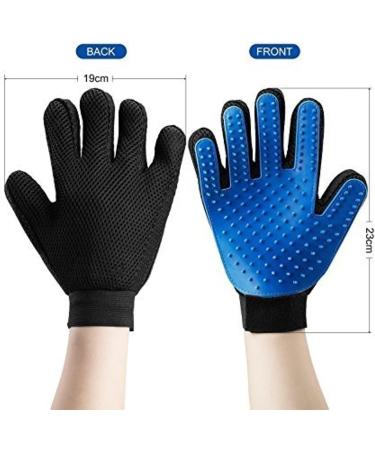 Pet Glove Grooming Tool + Furniture Pet Hair Remover Mitt for Cat & Dog - Deshedding Brush with Gentle Rubber Tips - Soft Massage Groomer Mitt (1 Right Hand) - Buy Online on GoSupps.com