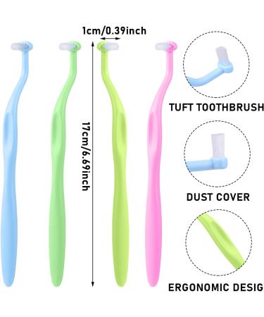 Buy Ouligay 4-Piece Tuft Toothbrush Set | Soft Interspace & End-Tuft Brushes for Detailed Cleaning - Ideal for Braces & Interdental Care - Buy Online on GoSupps.com
