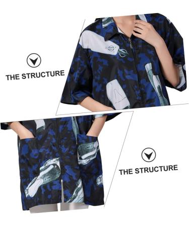 Beavorty 1pc Work Clothes hairstyling Work Smock Hairstylist Work Smock spa Work Smock Cosmetology Uniform Hair Stylist Smocks Salon Work Smock Grooming Apron Fabric Short Sleeve Shawl - Buy Online on GoSupps.com