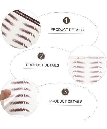 Balacoo 6pcs Eyebrow Stickers Waterproof Stickers Makeup Brow Sticker Artificial Eyebrow Tattoos Woman Hair 1 count (Pack of 1) Brown - Buy Online on GoSupps.com