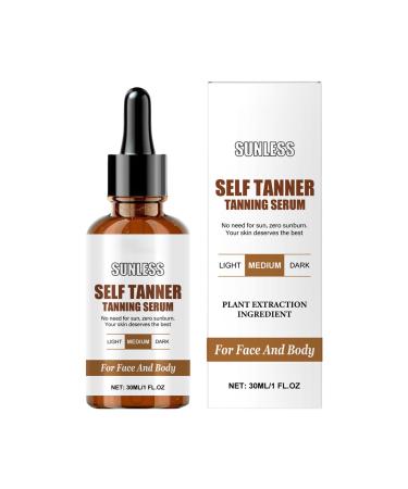 Sunless tanning drops 30 ml sunless liquid selftanning nourishing natural bronzer tanner solution for school outdoor or business trip in the open air