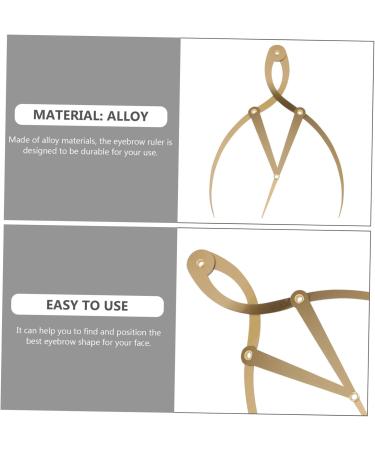 NOLITOY 1pc Eyebrow Positioning Ruler Measure Eyebrows for Microblading Eyebrow Mapping Tool Gold Scale 16.5x5.4cm Golden - Buy Online on GoSupps.com