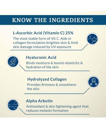 FCL 25% Vitamin C Serum C Scape Serum with Hyaluronic Acid for Face | Moisturize Skin Lightening Serum For Face Reduces Fine Lines Wrinkles Age Spots Suitable for All Types of Skin - 1.01 Fl. OZ - Buy Online on GoSupps.com