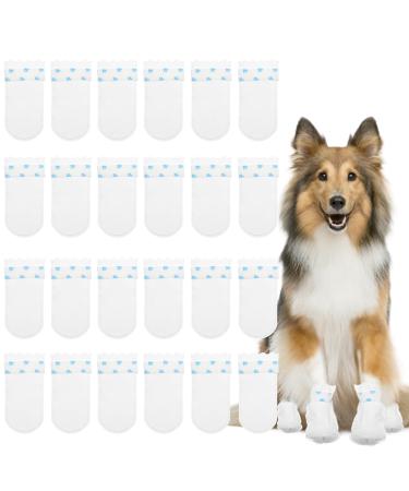 ZOCONE 24 Pcs Disposable Dog Shoes Dog Boots for Injured Paws Waterproof Disposable Dog Socks Paws Stop Licking Dog Shoes for Injured Paws with Self Adhesive Bandage for Indoor Outdoor Walking(M) - Buy Online on GoSupps.com