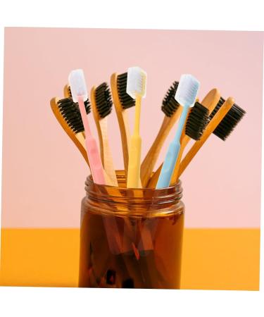 Eco-Friendly 6th Soft Manual Toothbrush - Wooden Travel Toothbrush for Oral Care & Household Cleaning - Buy Online on GoSupps.com