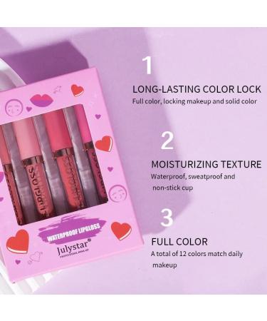 INTEROOKIE Matte Lipstick Kit Natural Velvet and Does Not Fade Without Stick Lip Gloss Shell (A) - Buy Online on GoSupps.com