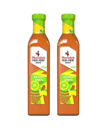 Nando's Nandos Lemon & Herb Peri Peri Sauce Pack van 2 x 500 ml
