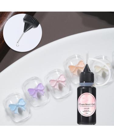  Ldduopp Nail Sculpture Gel - 10 ml Transparent Glue Charm 3D Building Gel for Nails for Nail Prosthesis Nail Art Varnish Rhinestones and - Buy Online on GoSupps.com