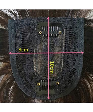 Anemone Real Human Hair Topper Bangs for Mild Hair Loss (1B) - 6 Clip-in Hairpiece for Women and Men - Buy Online on GoSupps.com