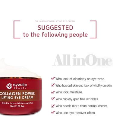 Collagen Power Lifting Eye Cream - Revitalize & Firm Skin International Shipping Available - Buy Online on GoSupps.com