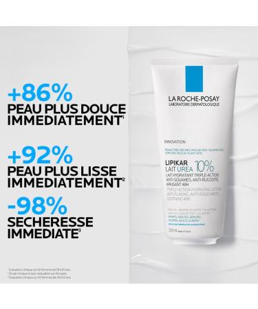 La Roche-Posay Lipikar Urea 10% Moisturizing Anti-Dryness and Anti-Irritation Milk Ideal for Very Dry Skin Triple Action Care Enriched with Shea Butter 200 ml - Buy Online on GoSupps.com