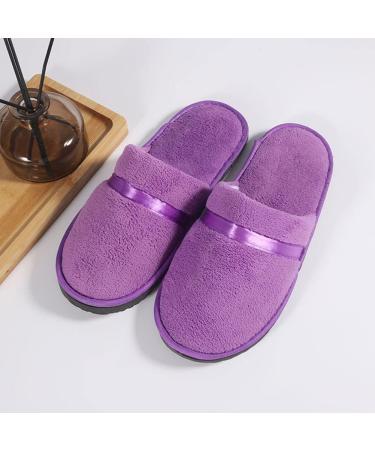 Buy Tianmao 5 Pairs Coral Fleece Hotel Slippers - Universal Size - Closed Toes - Ideal for Spa Party & Travel - Buy Online on GoSupps.com
