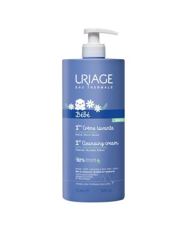 Uriage B b Cr me Lavante Corps & Cheveux - Edelweiss Bio & Beurre de Karit - Cr me Nourrissante Moussante - Nettoie en Douceur - D licatement Parfum e - Sans Savon - pH Physiologique - 1L Sans parfum 1 l (Lot de 1)