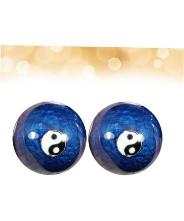 Lurrose Blue Enamel Gymnastics & Hand Massage Balls - Traditional Chinese Baoding Fitness Handballs - Buy Online on GoSupps.com