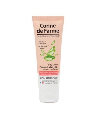 Corine de Farme - Day Cream with Aloe Vera Extract - Moisturizes, Nourishes, Soothes - All Skin Types - 99% Ingredients of Natural Origin - French-Made Facial Care - 50 ml