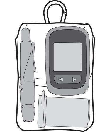 USA Gear Blood Sugar Monitor Case - Travel Pouch with Belt Loop and Carabiner - Compatible with Metene, CareSens, OneTouch, Accu-Chek - Fits Lancets - Convenient Glucose Monitor Kit - Buy Online on GoSupps.com