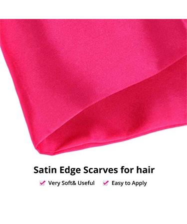 YMSGIRL Satin Edge Laying Scarf for Lace Frontal Wigs - Non Slip Wig Grip Headband for Women - Pink 1 Count - Buy Online on GoSupps.com