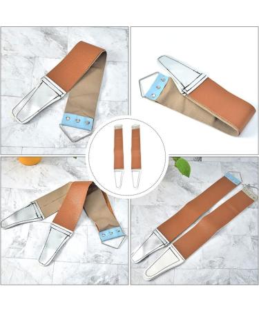 Lurrose 2-Pack Leather Hairdressing Straps | Sharp Razor Blade & Double-Sided Synthetic Leather | Antique-Inspired Shaving Foam Accessories | International Shipping Available - Buy Online on GoSupps.com