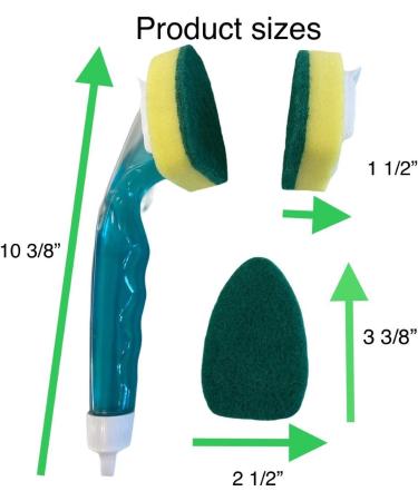 Non Scratch Heavy Duty Dish Washing Wand and Refill Sponge Heads Set for Kitchen Sink Pot and Dishes - Dish Soap Dispenser Wand - Cleaning Brush Scrubber for Washing Scrubbing and Household Use - Buy Online on GoSupps.com