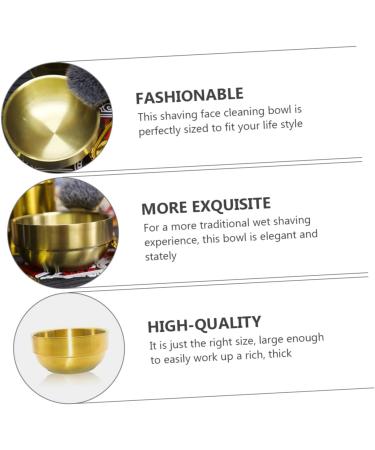 Crilstyleo Foam Dishwasher Stainless Steel Soap Shell - Foaming Razor Cup for Facial Cleaning - Golden Sailing Cup 9x9x4.9cm - Buy Online on GoSupps.com