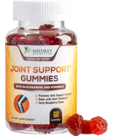 Nature's Joint Support Gummies Extra Strength Glucosamine & Vitamin E for Best Absorption - Joint Health & Flexibility Supplement for Occasional Discomfort Relief for Back Knees & Hands 60 Gummies 60 Count (Pack of 1) - Buy Online on GoSupps.com