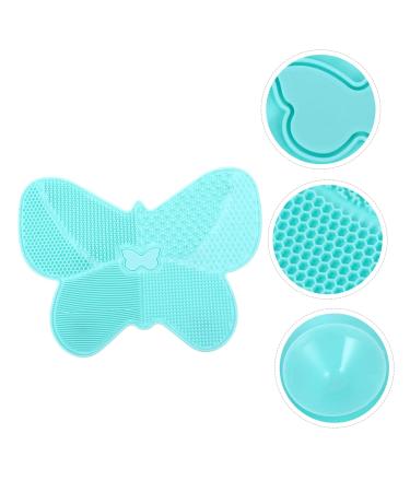 1pc Silicone Scrub Pad & Beauty Tool - Makeup Cleaning Mat & Lip Brush Cleaner | 23x17cm Green - Buy Online on GoSupps.com