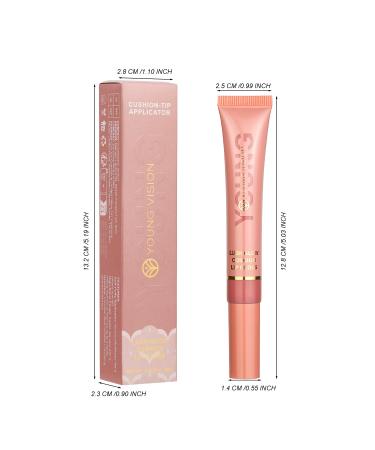 YOUNG VISION Hydrating Liquid Lipstick & Gloss Tint - Oil Infused Versatile Nude to Red Shades Cushion Applicators - Labial Liquido & Brillo Labial 03 - Sunset Glow | International Shipping Available - Buy Online on GoSupps.com