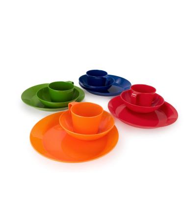 GSI Outdoors Durable, Lightweight Cascadian 4 Person Table Set - Multi Colored for Canoeing, Camping, Barbecuing Multicolor