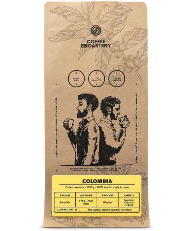 Coffee Broastery Coffee Beans Colombia Medellin Premium 1kg 1000g | Colombian Specialty Coffee | Colombia | Freshly Roasted | Kraft Coffee Roastery - Buy Online on GoSupps.com