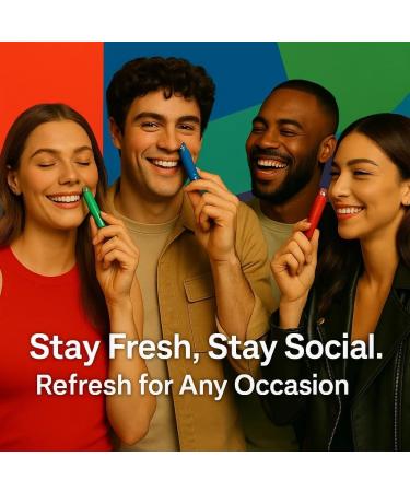 Naz Menthol Herbal Nasal Stick - Spearmint Camphor Eucalyptus Extracts w/Vapor Electric Nasal Inhaler for Aromatherapy ICY Refreshing & Instant Focus Herbal Diffuser Pen - 3Pak Blue Raz Lemonana Miami Ice - Buy Online on GoSupps.com