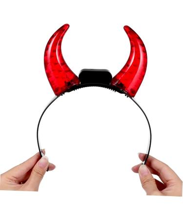 Didiseaon Red Led Devil Horn Headband Novelty Devil Horns Hairband Flashing Demon Hair Hoop Luminous Ox Horns Devil Costume for Halloween Fancy Dress Cosplay - Buy Online on GoSupps.com