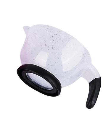 Hair dye bowl with suction cup round bowl for hair dye multifunctional hair dye bowl with large capacity hair dye set light nonslip color mixing bowls for efficient hair dye transparent 1 piece 1er Pack