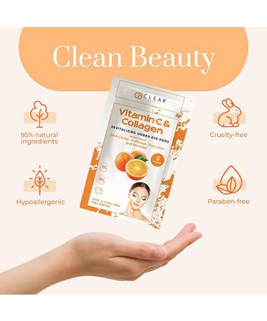 Clear Beauty Vitamin C & Collagen Under Eye Patches - Dark Circle & Puffiness Treatment - Anti-Aging, Cooling & Soothing - Cruelty-Free Korean Skincare - Buy Online on GoSupps.com