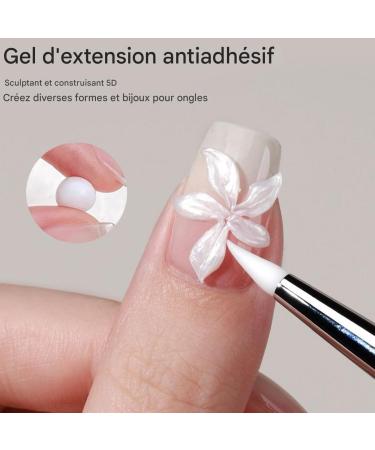  Nudorpn 3D Nail Art Gel - 8ml Non-Sticky Manicure | UV Nail Gel with Solid 3D Sculpting for Creative Hobbyist Girls Home Salon Daily Use Weddings Dates - Buy Online on GoSupps.com