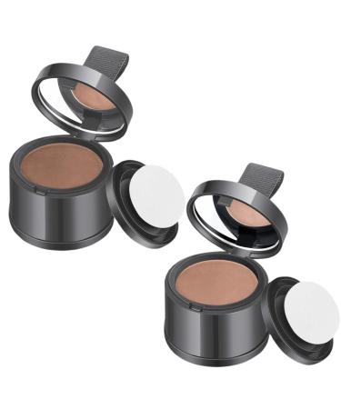 2 pi ces poudre de retouche de racine poudre de ligne de cheveux pour femmes brun fonc et brun clair correcteur de perte de cheveux poudre de ligne de cheveux r sistante l'eau et la sueur pour c