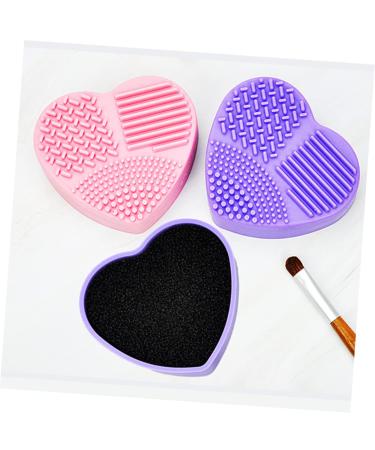 Mikikit Silicone Makeup Applicator & Cleaning Box - Pink Heart Shaped Brush Cleaner for All Makeup Brushes - Ideal for Quick & Easy Cleaning - Buy Online on GoSupps.com