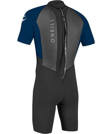 O'Neill Men's Reactor-2 2mm Short Sleeve Wetsuit - Black/Abyss Large, Back Zip - Buy Online on GoSupps.com