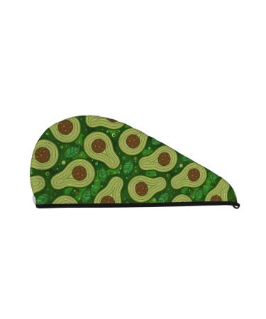 Big Colorful Avocados Microfiber Hair Towel Soft Super Absorbent Hair Towel Wrap for Women Coral Velvet Quick Dry Hair Cap for Long Curly and Thick Hair