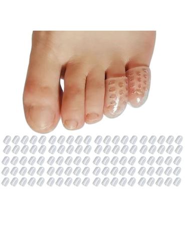 THUCHENYUC Silicone Toe Protectors Clear Silicone Anti-Friction Toe Protector Gel Toe Protectors Breathable Toe Covers Little Caps Guards Toe Sleeves for Men Women (Color : 100pcs)
