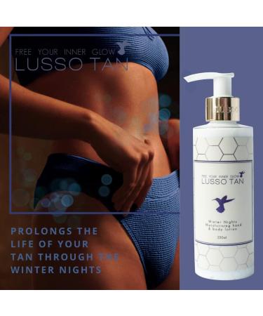 Tan Extending Moisturiser for Face and Body. Lusso Tan Winter Nights Anti-Ageing Moisturising Lotion. Organic Vegan and Cruelty-Free Aftersun Skincare. Moisturise Skin to Prolong Life of Fake Tan - Buy Online on GoSupps.com