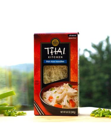 Thai Kitchen Gluten Free Thin Rice Noodles 8.8 oz - Authentic Thai Cuisine Staple - Buy Online on GoSupps.com
