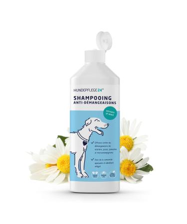 Anti-Itch Dog Shampoo 500ml - Helps Against Itching Mites Fleas & Fungal Infections - Natural Dog Shampoo + Antibacterial Cleaning and Care