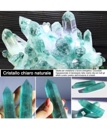 HINATAA Crystal Water Bottle 550ml | Detachable Healing Natural Quartz | Emerald Green - Eco-Friendly & Elegant Design for Wellness - Buy Online on GoSupps.com