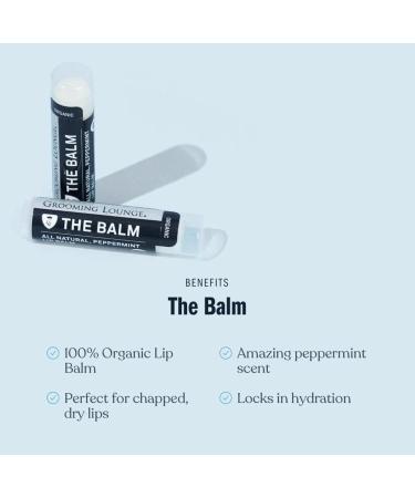 Grooming Lounge The Balm Lip Balm - Moisturizing Soothing Formula for Soft Lips - Peppermint Scent Paraben-Free Cruelty-Free 0.15 oz - Buy Online on GoSupps.com