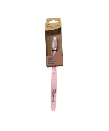 IDC Institute Organic Natural Fiber Toothbrushes 100% Biodegradable Made from Crate and Corn Color Pink