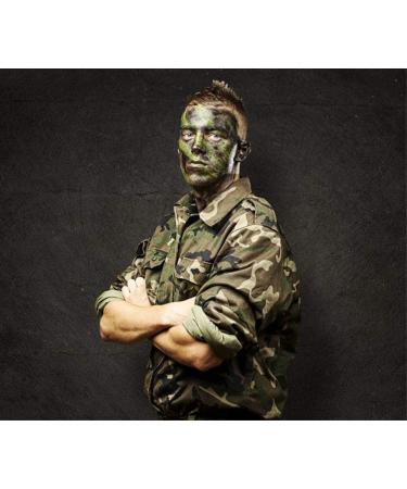 Buy Sainstone Camouflage Army Bracelet - Military Silicone with American Flag | Forest Camo Design for Patriots & Army Fans - Buy Online on GoSupps.com