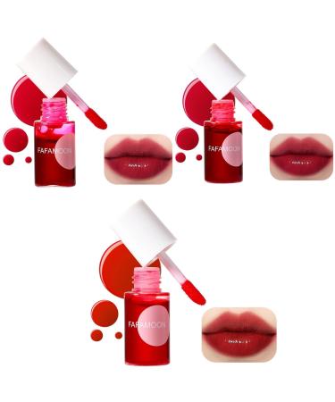 Fafamoon Long Lasting Lip Gloss Cheek and Lip Stain Lip Tint Stain Set Lightweight and Non-sticky Non Sticky Lip Stain Set Waterproof Lip Stain Long Lasting Waterproof(02+03+04)