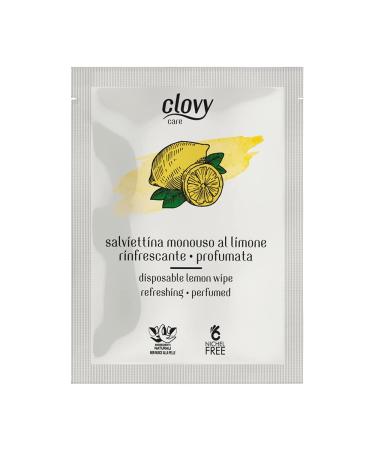 CLOVY Care. 1000 Lemon Scented Refreshing Disposable Wipes Dipped with Natural Ingredient Solution Nickel Free