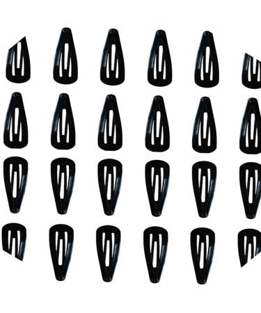 Hair Clips  20pcs Hair Barrettes  Metal Snap Clips  Haalii Black 2 Inch Barrettes Women Metal Snap Hair Clips Accessories  Clips & Barrettes