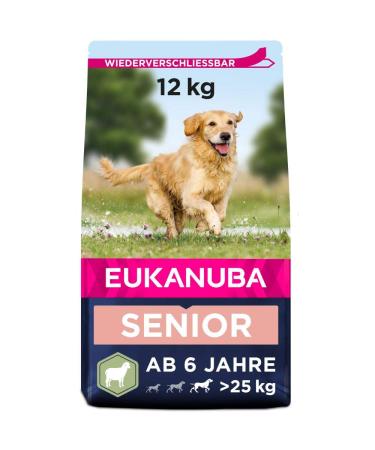 Eukanuba Dog Food with Lamb & Rice for Large Breeds - Dry Food for Senior Dogs 12 kg Senior 12 kg (Pack of 1)